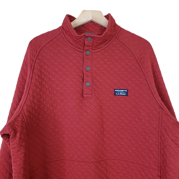 L.L Bean Mens XL Regular Quilted Mockneck Sweatshirt - Picture 3 of 11